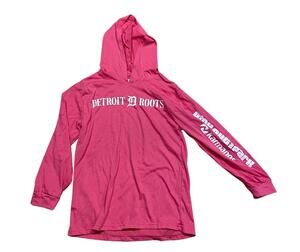 Detroit tigers pink out the park shirt with hood size medium